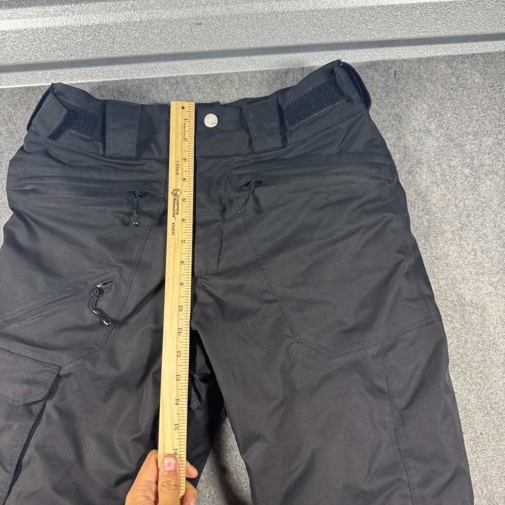 Salomon Mens Clima Pro 10k Ski Snowboard Pants Black Cargo Size M Waterproof EUC - Picture 12 of 14